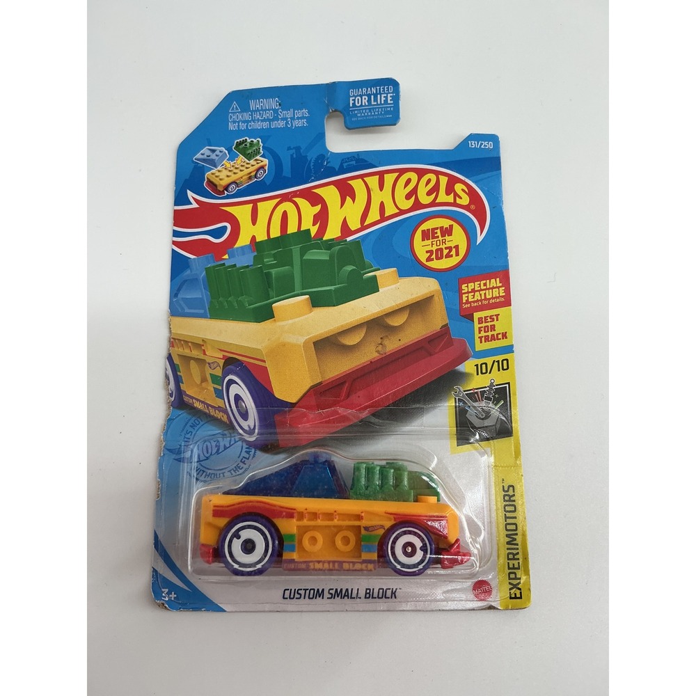 Hot Wheels Custom Small Block Yellow 2021 Experimotors 131/250 GTB62 New Model